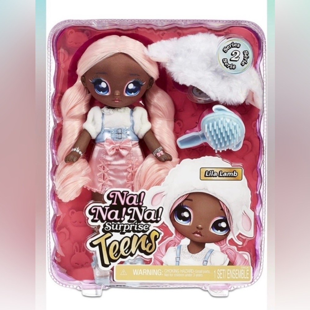 Na! Na! Na! Surprise 11" Fashion Doll Lila Lamb, Soft, Poseable, Pink Hair, Ador